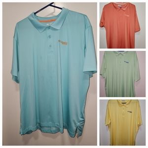 ***Bundle Men's Columbia polo shirts (4) XXL